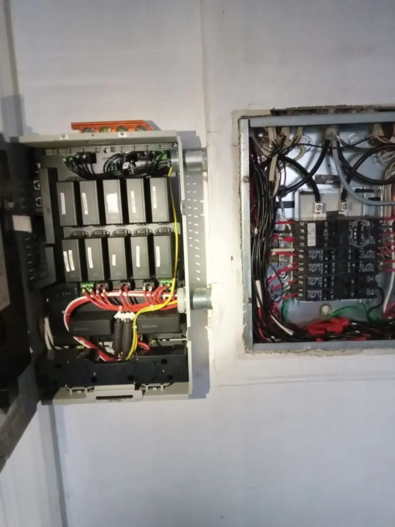 Electrical panel upgrade completed for Security Camera Wiring in West Menlo Park